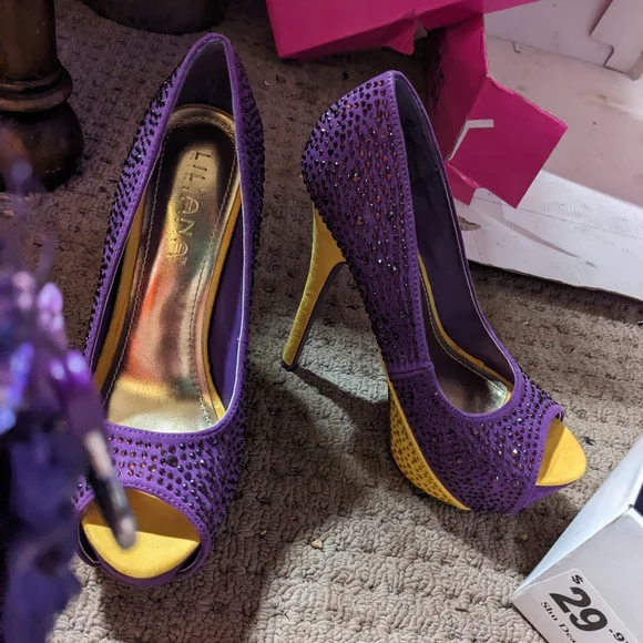 Liliana rhinestone purple heels - Picture 5 of 8